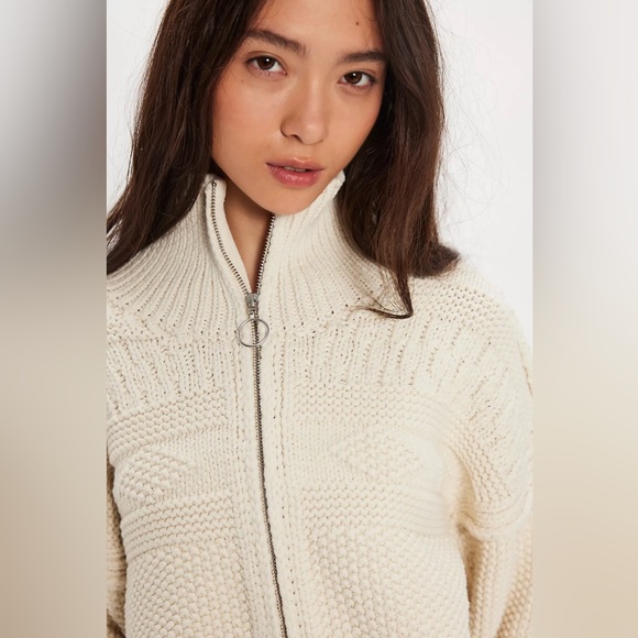 NWT Free People Lil Lad Zip Up Cardi Sweater - Picture 2 of 8